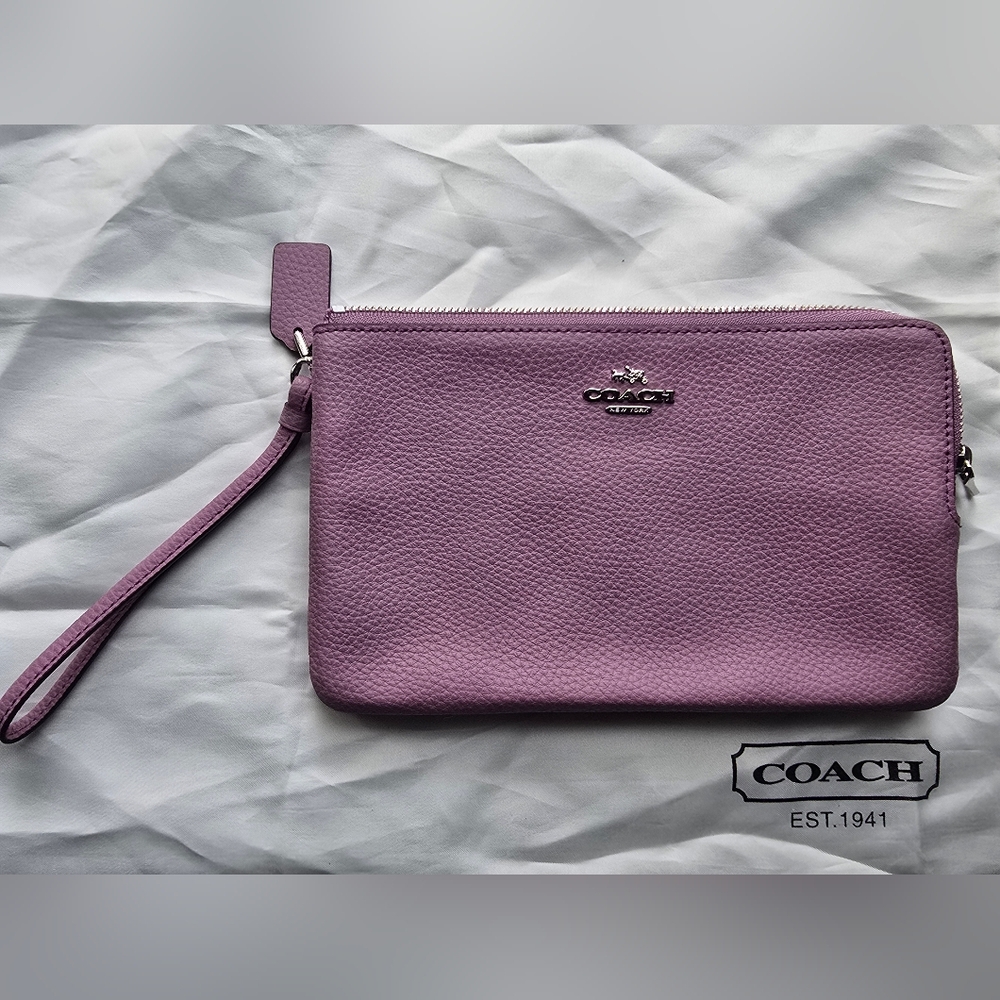 Coach Purple Wristlet Clutch